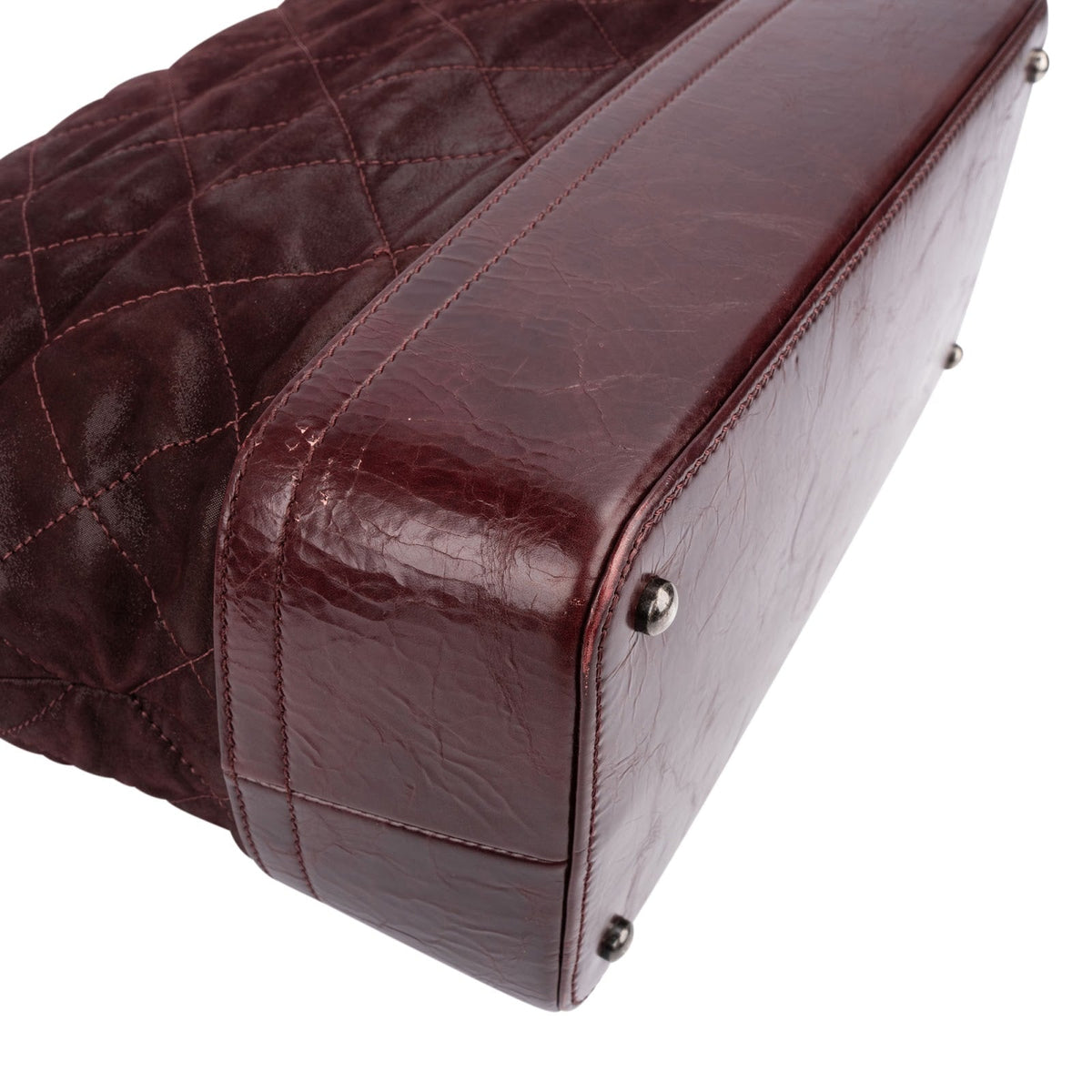 Chanel Burgundy Quilted Iridescent Calfskin Gabrielle Shoulder Bag