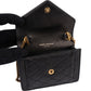 Saint Laurent Cassandre Envelope Micro aus gestepptem Lammleder – Ansicht 9