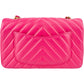 Chanel Quilted Chevron Lambskin Small Single Flap Crossbody Bag