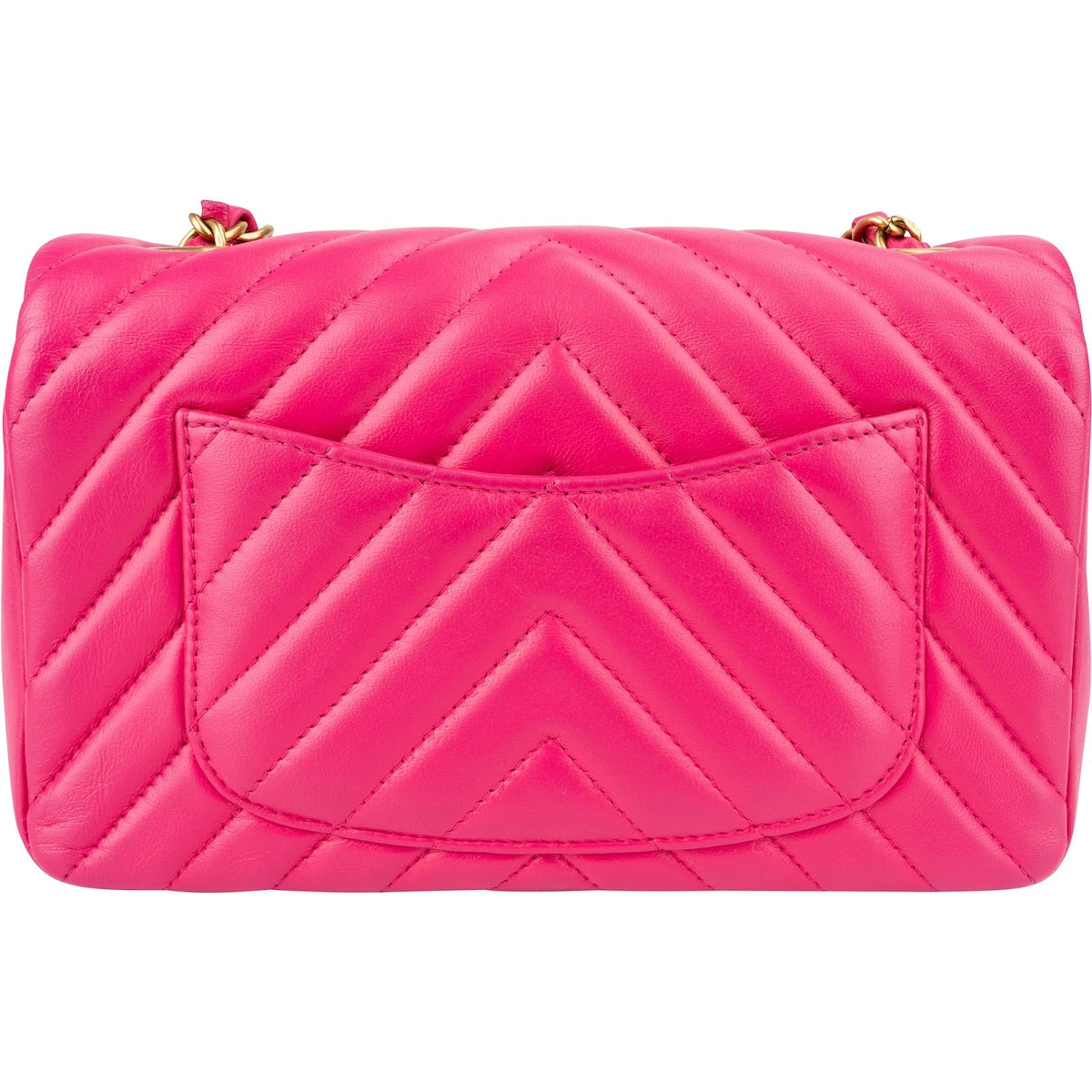 Chanel Quilted Chevron Lambskin Small Single Flap Crossbody Bag