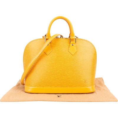 Louis Vuitton Yellow Epi Leather Alma PM Handbag