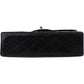 Chanel Quilted Lambskin 24K Gold Jumbo Double Flap Shoulder Bag