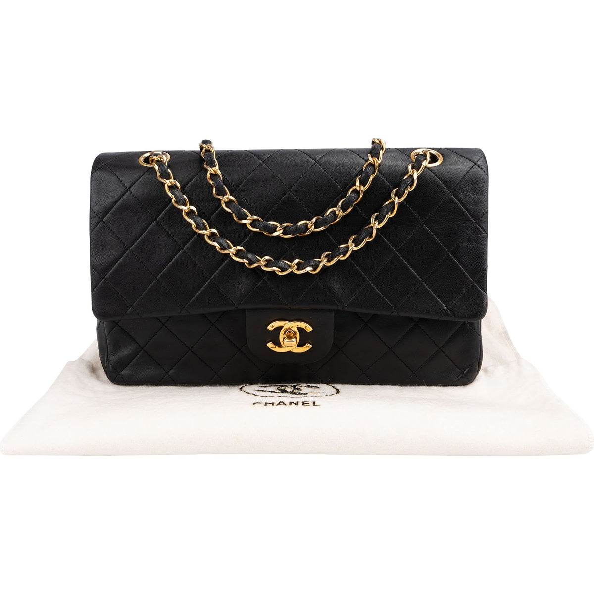 Chanel Medium Double Flap aus gestepptem Lammleder – Ansicht 2