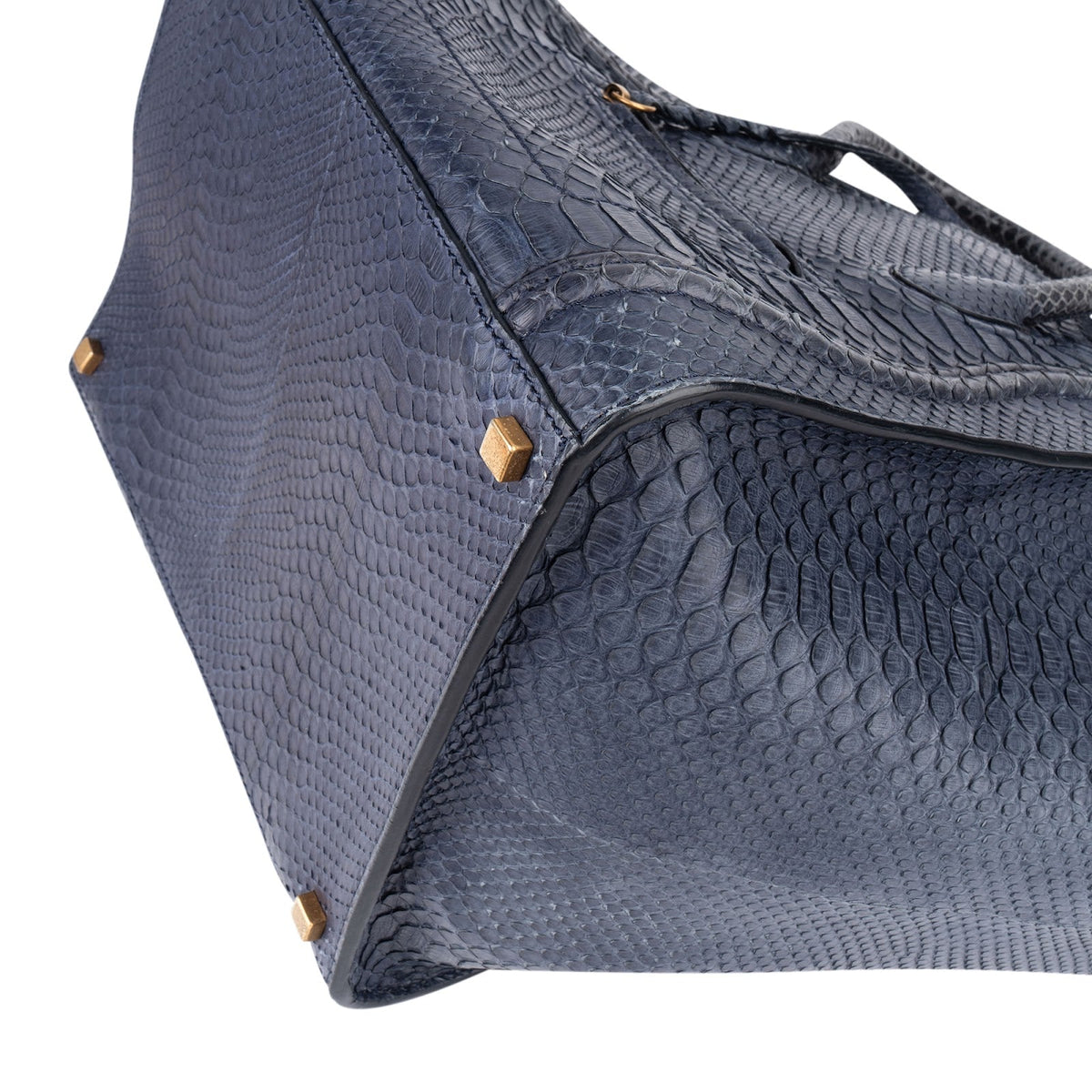Celine Bleu Python Leather Phantom Handbag