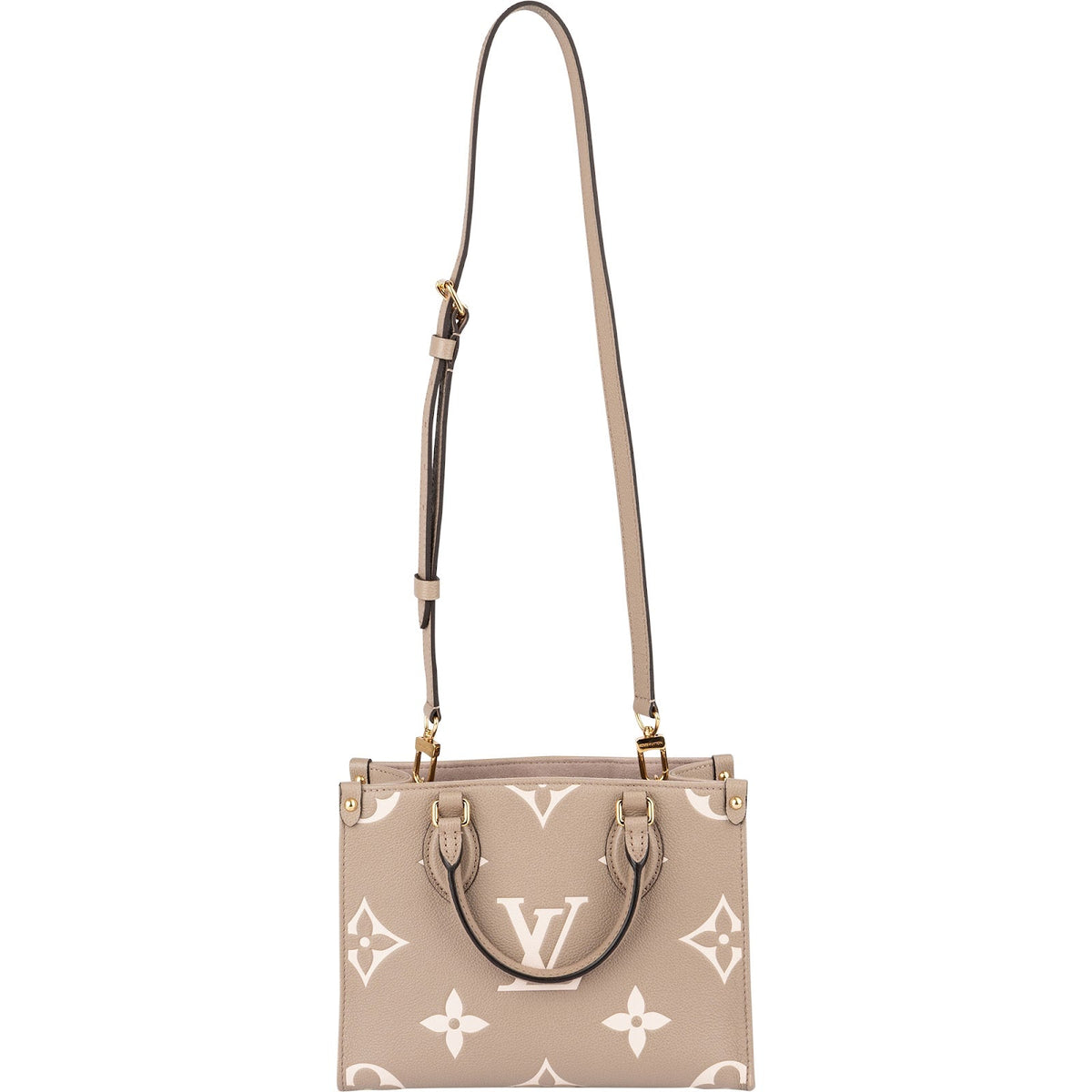 Louis Vuitton Leather Monogram Empreinte Bicolor OnTheGo PM Handbag
