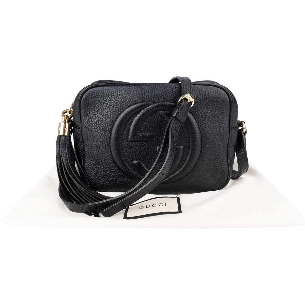 Gucci Black Leather Soho Disco Crossbody Bag