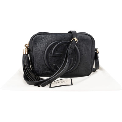 Gucci Black Leather Soho Disco Crossbody Bag