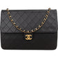 Chanel Quilted Lambskin 24K Gold Single Flap Shoulder Bag