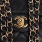 Chanel Quilted Caviar Leather Gold Small Double Flap Shoulder Bag