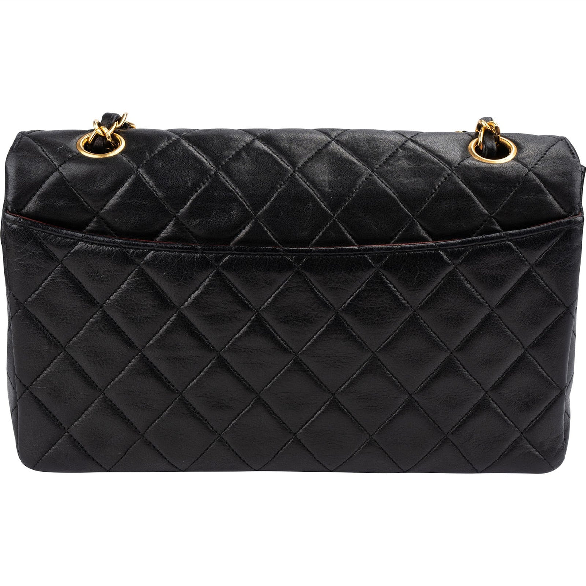 Chanel Quilted Lambskin 24K Gold Clip Single Flap Shoulder Bag