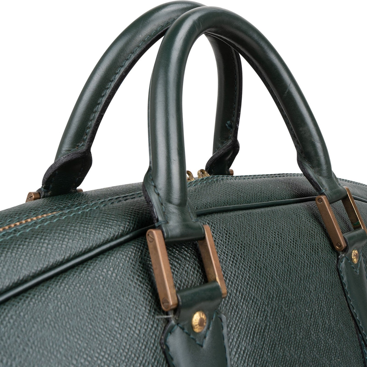 Louis Vuitton Green Taiga Leather Helanga Clip Travel Bag