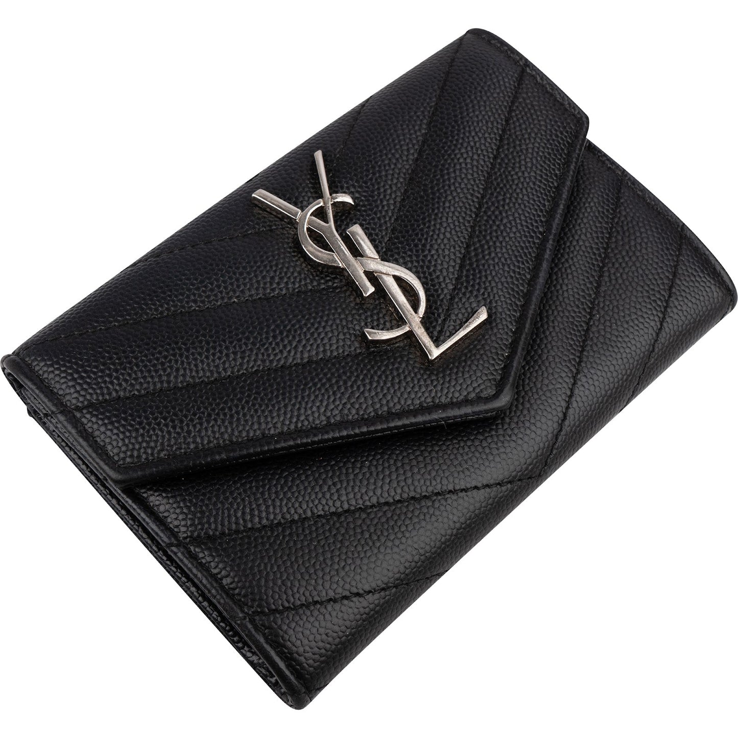 Saint Laurent Grain de Poudre Matelassé Small Envelope Wallet