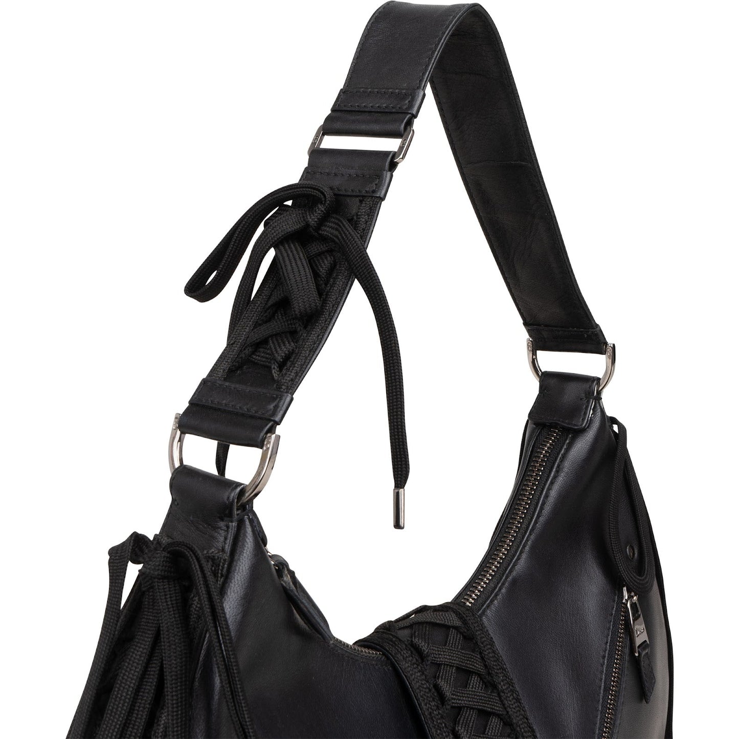 Christian Dior Leather By Galliano AW02 "Admit It" Corset Lace Hobo Shoulder Bag