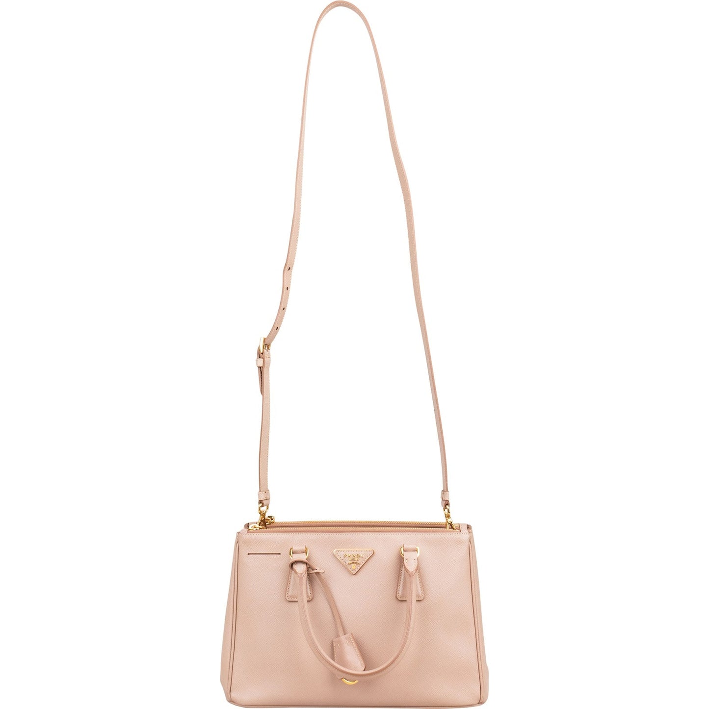 Prada Pink Saffiano Leather Galleria Handbag