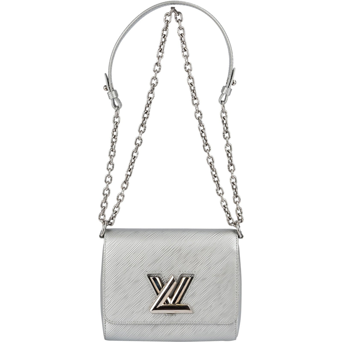 Louis Vuitton Silver Metallic Epi Leather Twist PM Crossbody Bag
