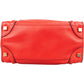 Céline Red Grained Leather Luggage Handbag