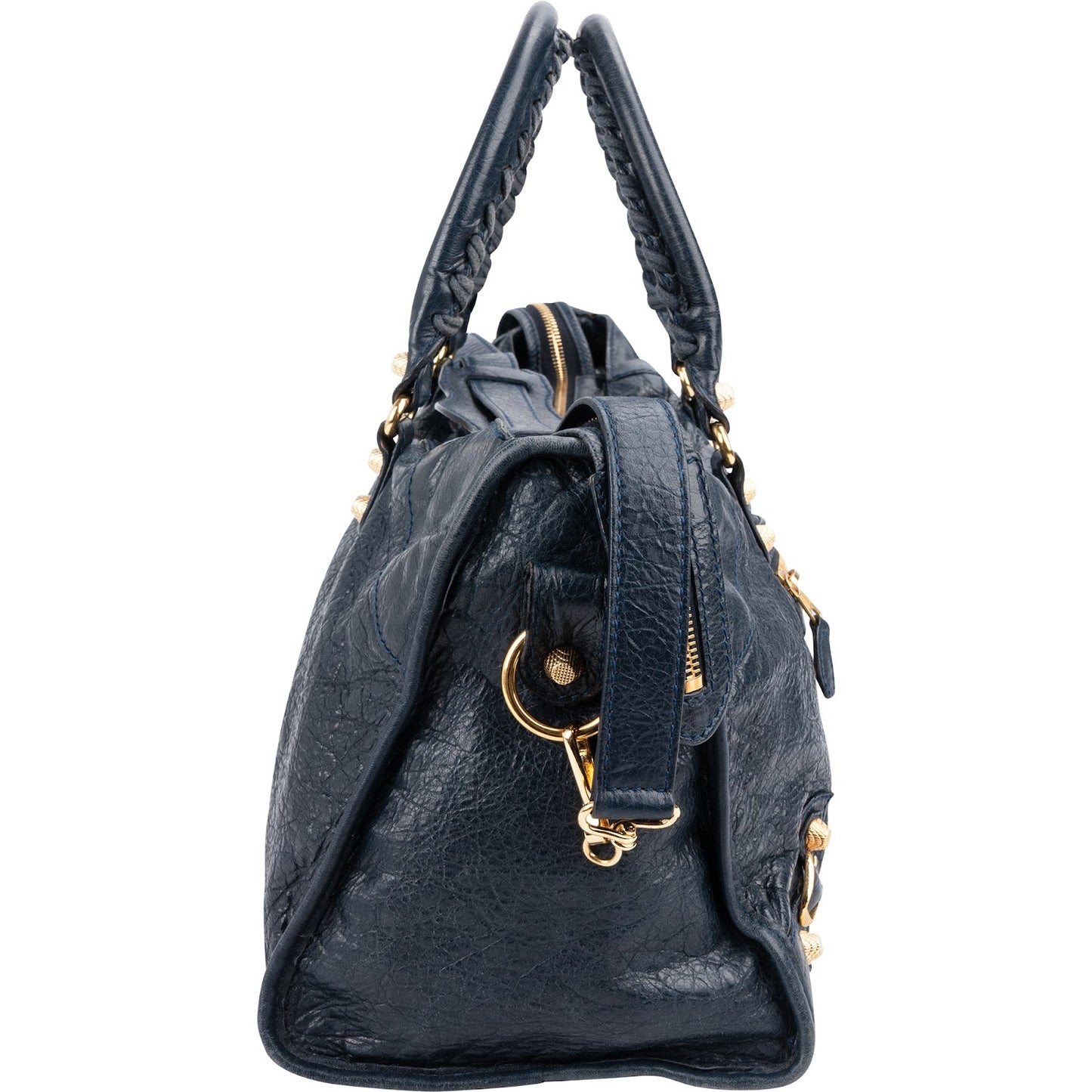 Balenciaga Blue Leather City Handbag