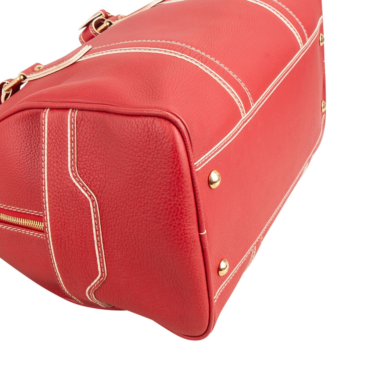 Louis Vuitton Red Tobago Leather Carryall M95140 Weekender Travel Bag