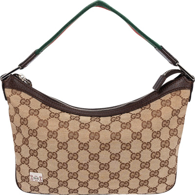 Gucci Monogram GG Web Stripe Multi Small Shoulder Bag