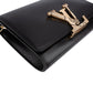 Louis Vuitton Noir Boxcalf Python Leather LV Louise GM Crossbody Bag