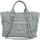 Chanel Denim Deauville Small Tote Shoulder Handbag