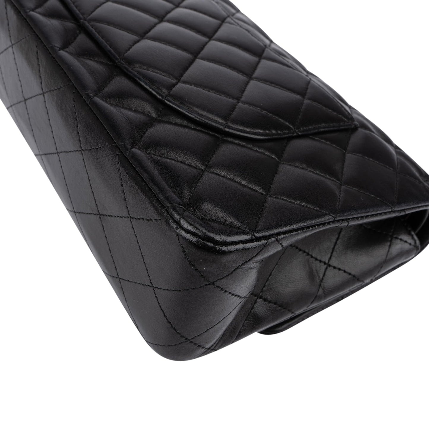 Chanel Quilted Lambskin CC Medium Double Flap Shoulder Bag