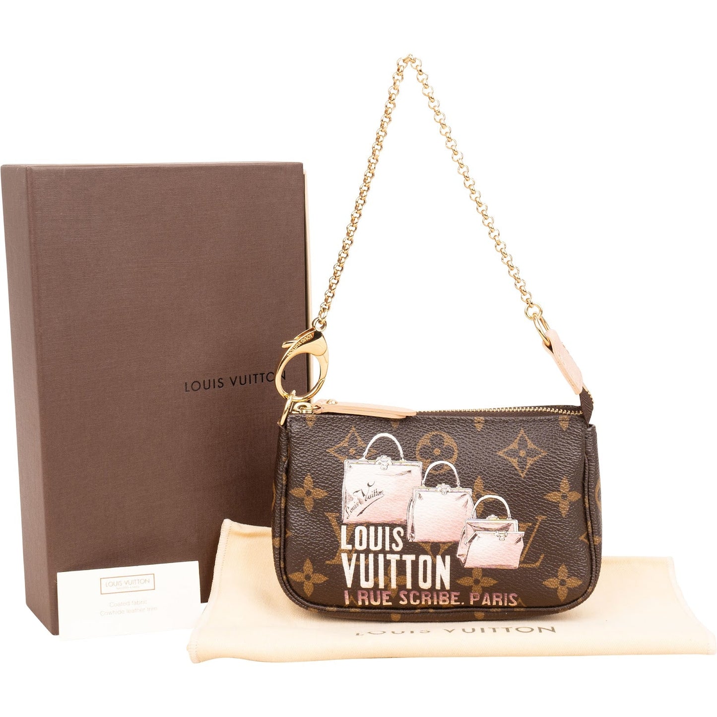 Louis Vuitton Monogram Canvas Ilustre 1 Rue Scribe Paris Mini Pochette Accessoires Handbag