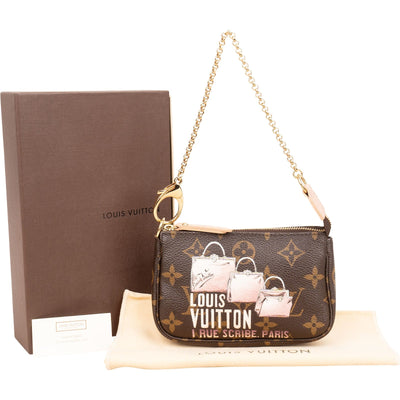Louis Vuitton Monogram Canvas Ilustre 1 Rue Scribe Paris Mini Pochette Accessoires Handbag