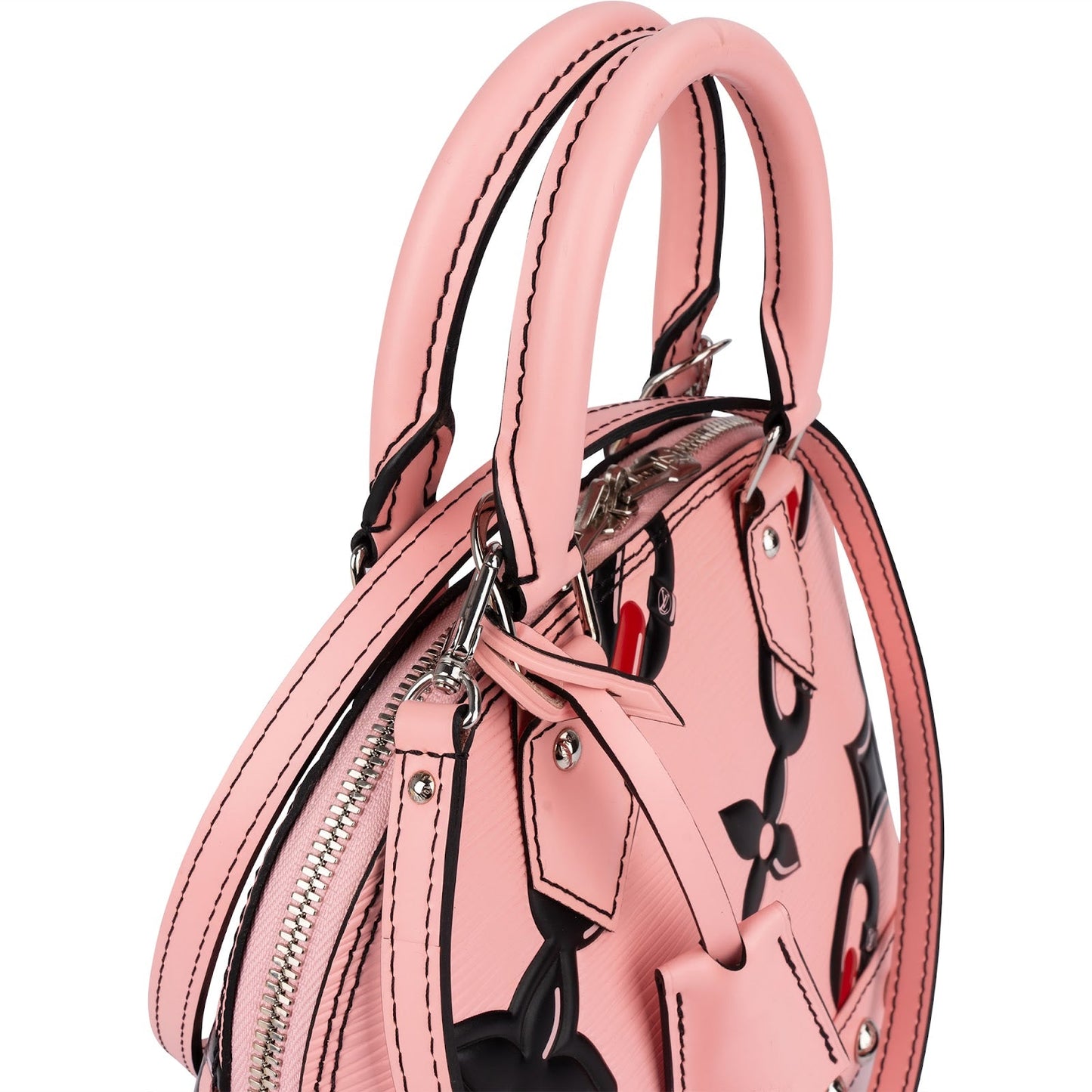 Louis Vuitton Pink Epi Leather Chain Flower Alma BB Handbag