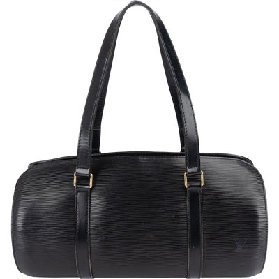 Louis Vuitton Noir Epi Leather Soufflot Handbag