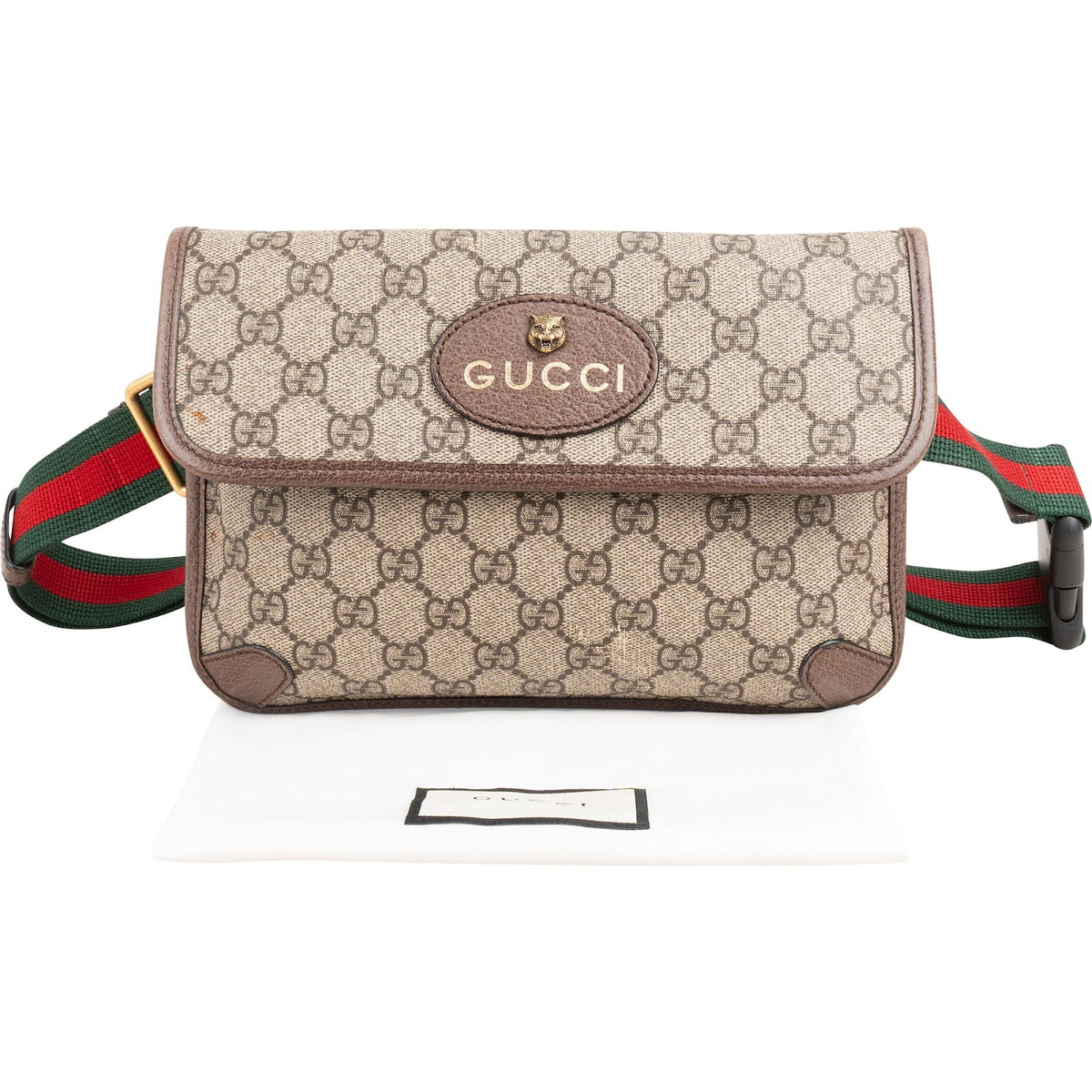 Gucci Monogram GG Supreme Canvas Neo Vintage Belt Crossbody Bag