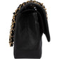 Chanel Quilted Caviar Leather Jumbo Double Flap Shoulder Bag