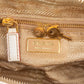 Prada Canvas Saffiano Leather Bauletto Handbag