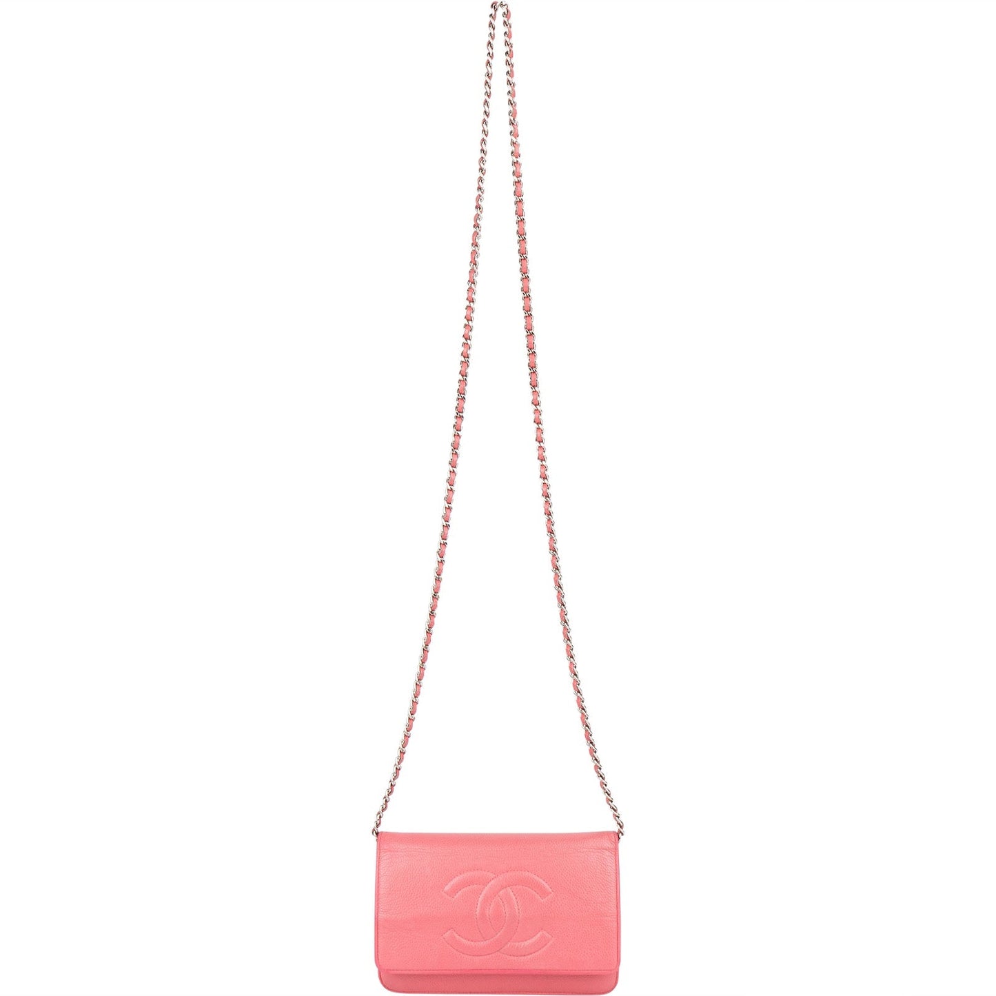 Chanel Caviar Leather CC Wallet On Chain Crossbody Bag
