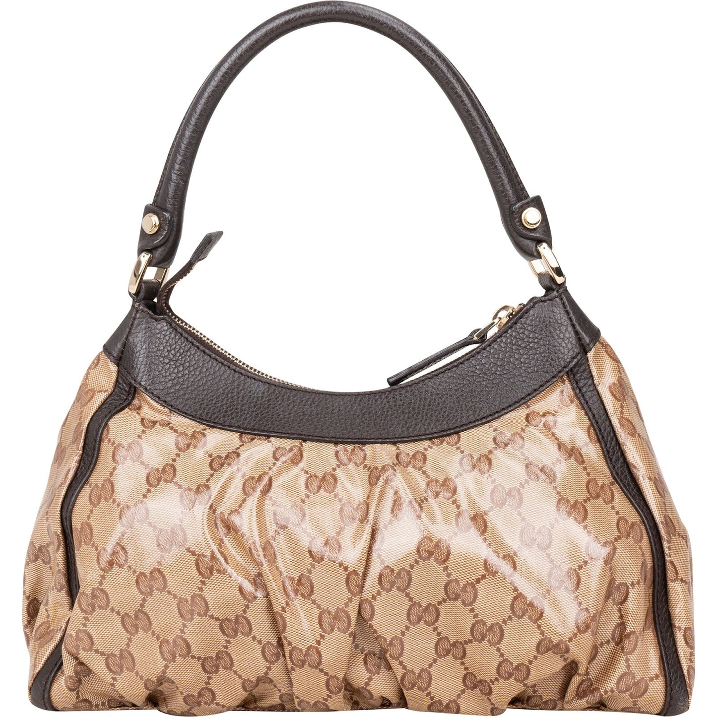Gucci Monogram GG Patent Abbey Handbag
