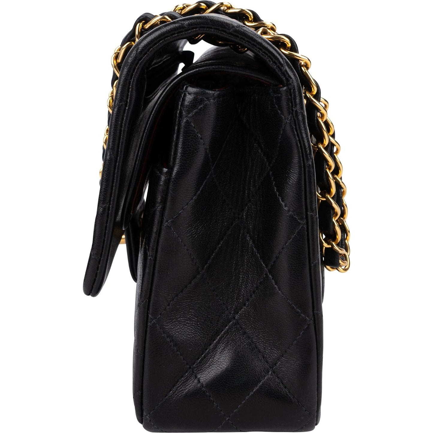 Chanel Quilted Lambskin 24K Gold Medium Double Flap Shoulder Bag