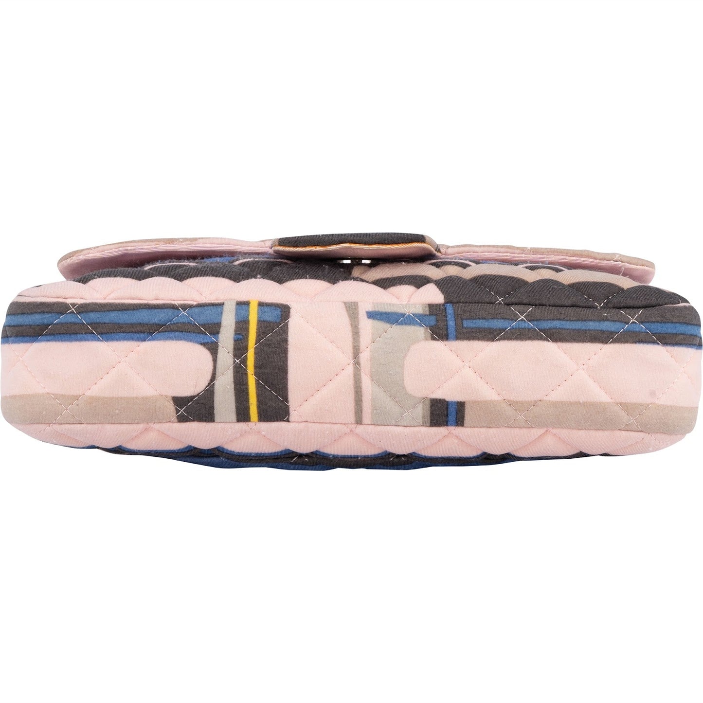 Chanel Quilted Cotton Single Flap Shoulder Bag