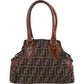 Fendi Monogram FF Zucca Canvas Villa Borghese Star Handbag