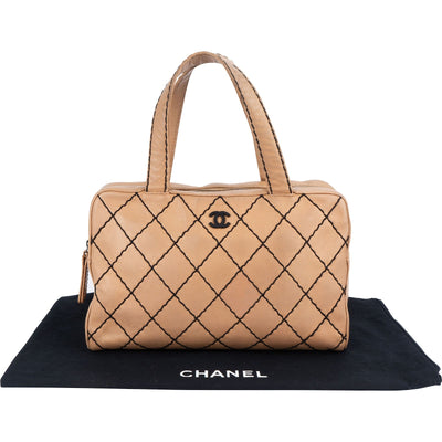 Chanel Stitching Leather CC Handbag