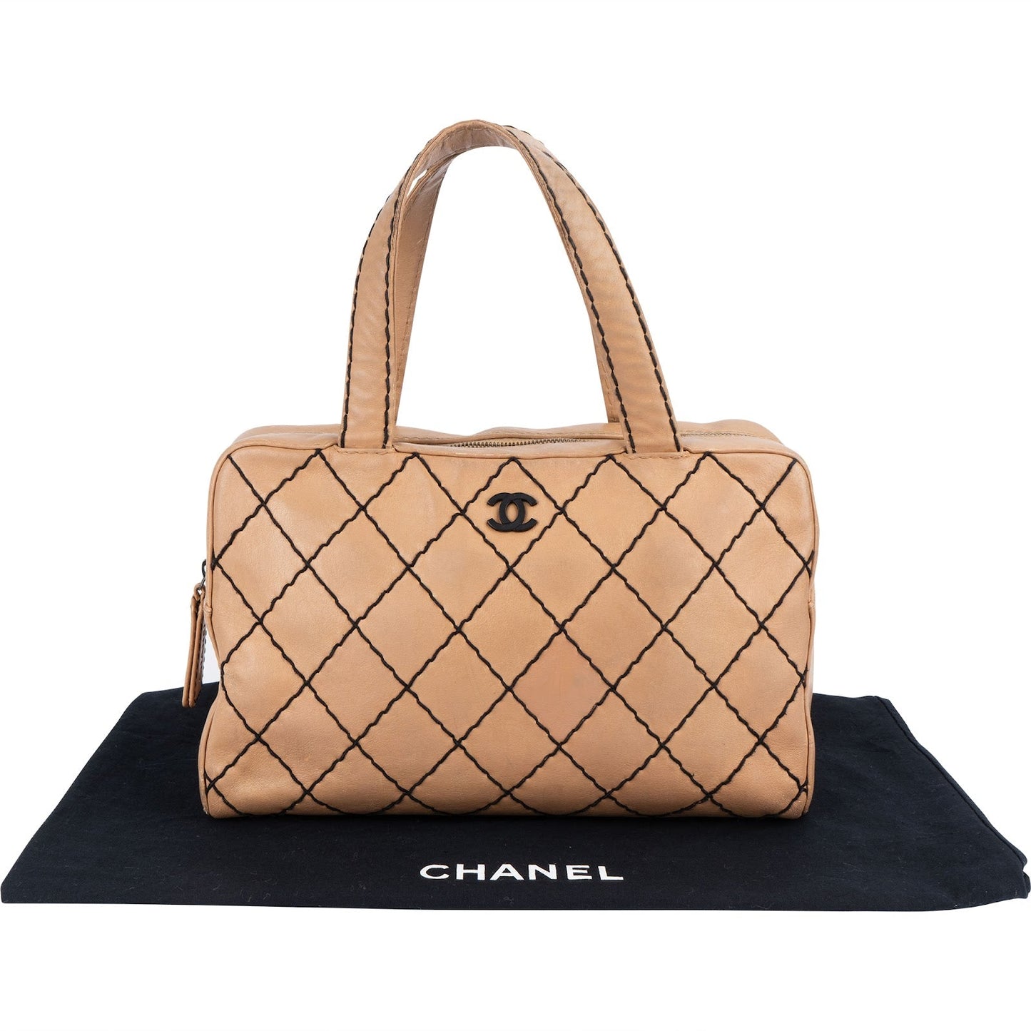 Chanel Stitching Leather CC Handbag