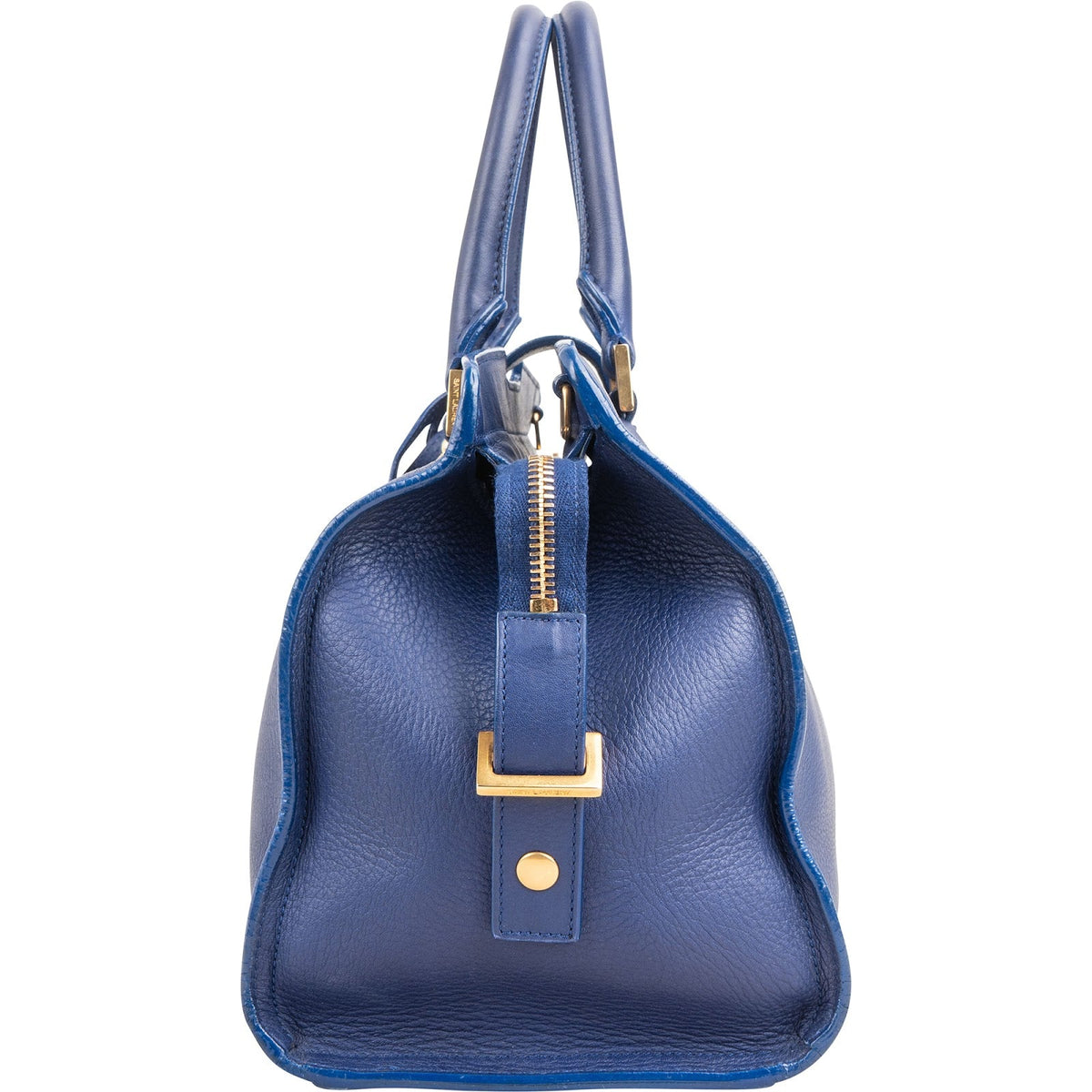 Yves Saint Laurent Blue Calfskin Cabas Chyc Handbag