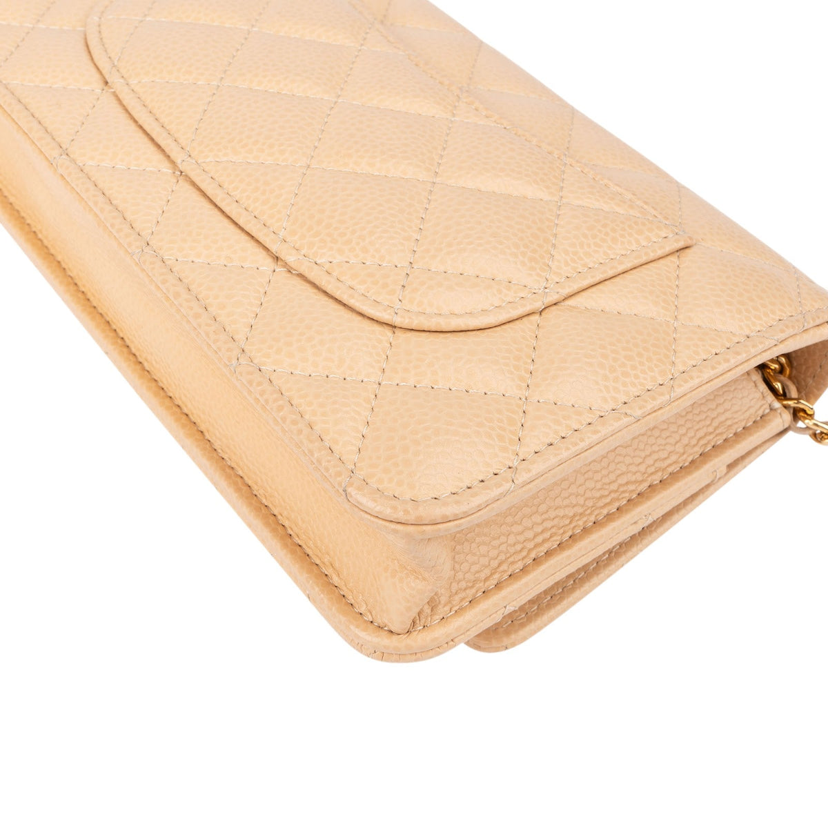 Chanel Quilted Caviar Leather Wallet On Chain Crossbody Bag