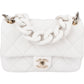 Chanel Quilted Caviar Leather Chunky Chain Rectangular Single Flap Shoulder Bag