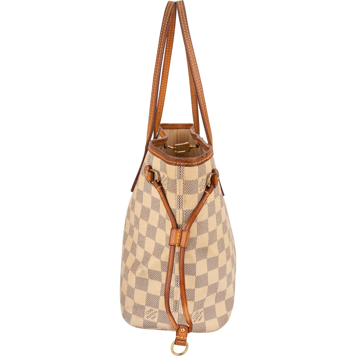 Louis Vuitton Monogram Damier Azur Canvas Neverfull PM Shoulder Bag