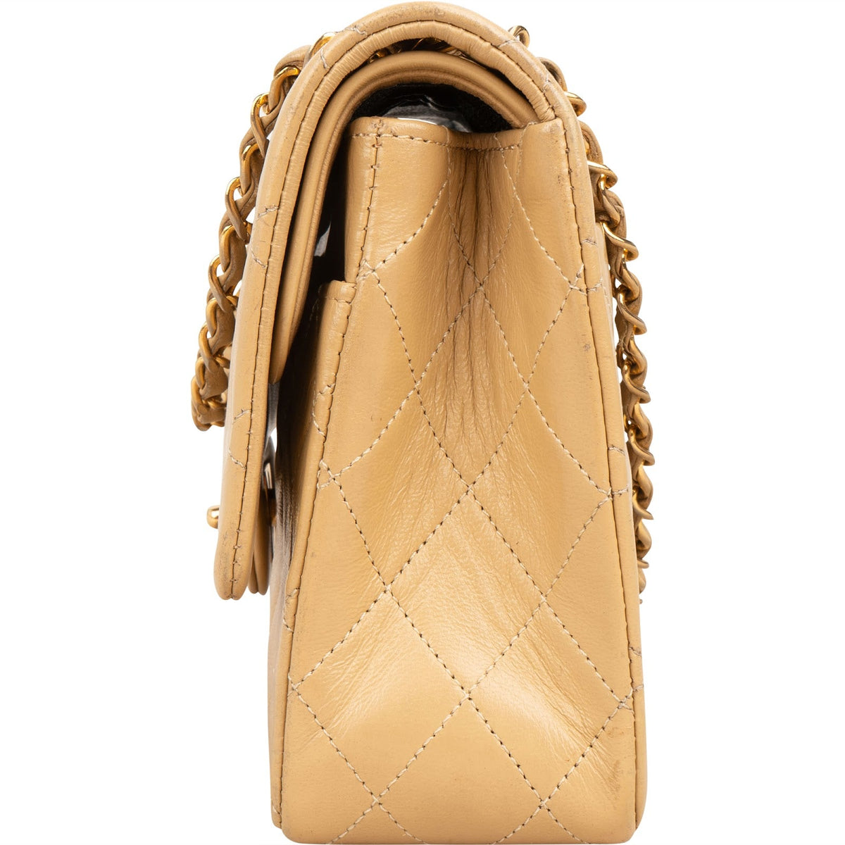 Chanel Quilted Lambskin 24K Gold Medium Double Flap Shoulder Bag