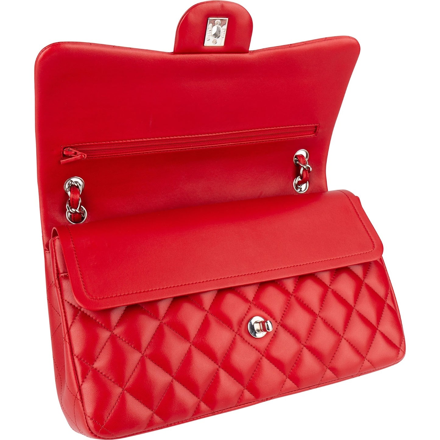 Chanel Quilted Lambskin Jumbo Double Flap Crossbody Bag
