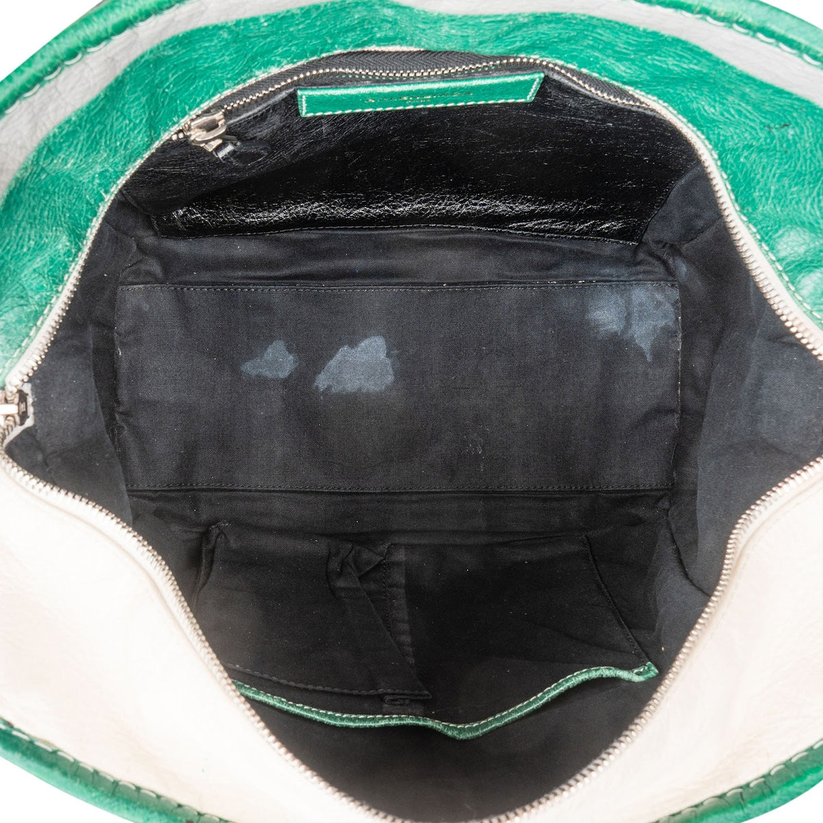 Balenciaga Bazar Small Tote aus dreifarbigem Kalbsleder – Ansicht 9