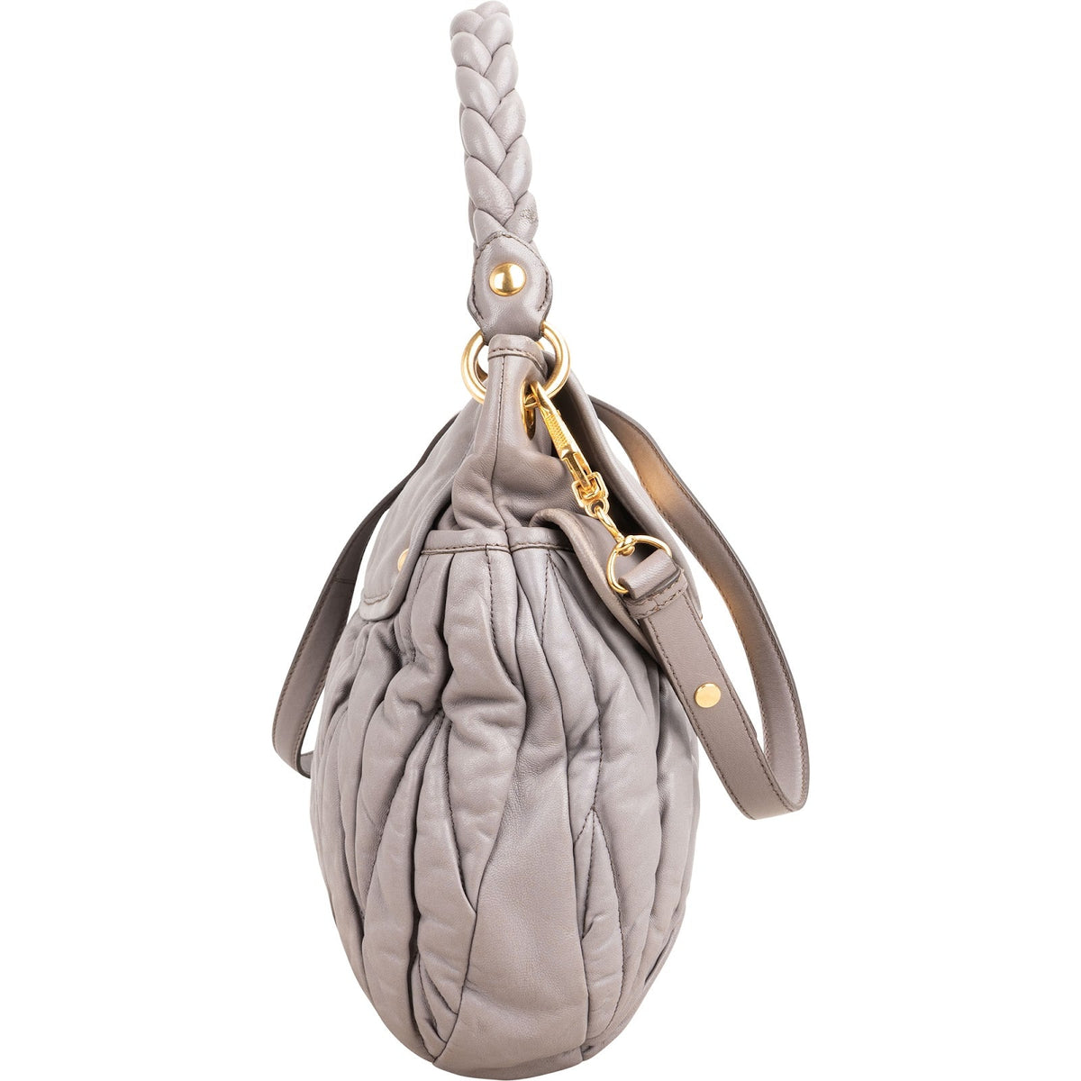 Miu Miu Matelassé Nappa Leather Coffer City Shoulder Bag