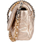 Chanel 19 Quilted Metallic Lambskin Chanel Single Flap Crossbody Bag
