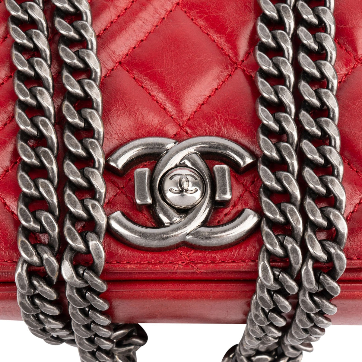 Chanel Quilted Calfskin Leather Boy Single Flap Crossbody Bag